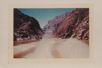 The jet boats top Gneiss Canyon Rapid from Mile 235.6