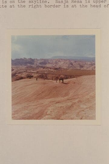 Down into Bald Rock Canyon at the westerly end of the slick rock section of the Old Trail