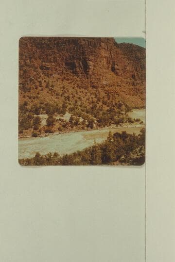 The head of Disaster Falls where the Powell boat "NO-NAME" ran out of control to be wrecked on the island below on June 8, 1869