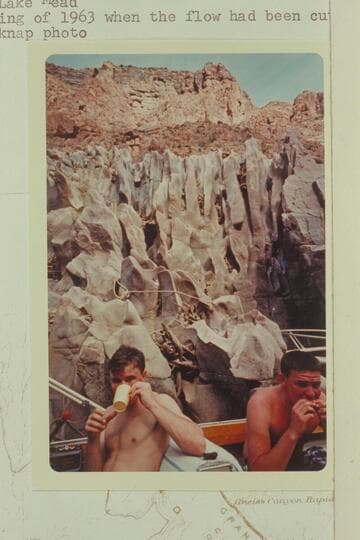 Fluting in the pre-Cambrian rx at Mile 236 at the head of Lake Mead