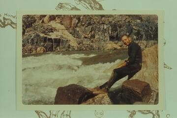 Jorgen Visbak at head of rapid at Mile 212.15