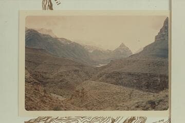 Down river from mesa at Mile 221, left bank (near copper claim)