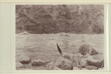 Norm Nevills and Maradel Marston in Gypsum Rapid