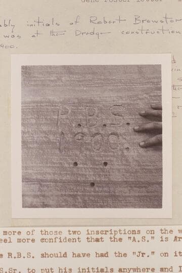 Inscription in the big amphitheatre on the south cliff wall just upstream from Moqui Creek