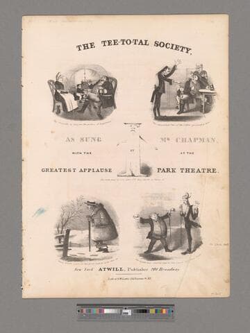 The Tee-to-tal Society  / as sung with the greatest applause by Mr. Chapman, at the Park Theatre