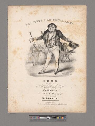 Tho' fifty I am still a beau!! : song / the words by T. Haynes Bayly Esqre. ; the music by J. Blewitt ; sung in character by W. Burton