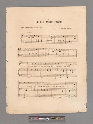 Little more cider / arranged for the pianoforte by Austin Hart