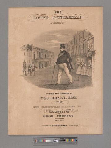 The dining gentleman / written and composed by Geo. Linley, Esq