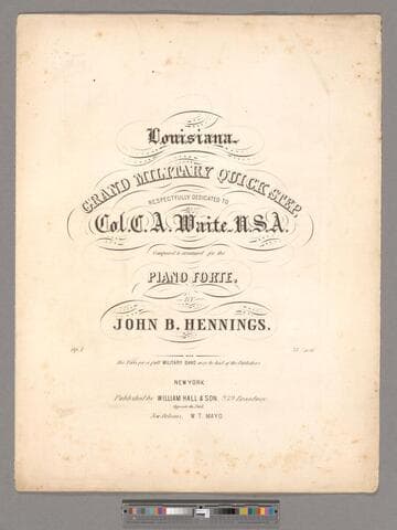 Louisiana grand military quick step : composed & arranged for the piano forte  / by John B. Hennings