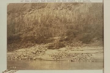 Wall of lava just below Lava Falls, Grand Canyon