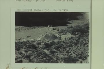 The Sipapu looking down from cliff at right bank