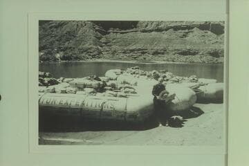 Emery Kolb at the mouth of the Little Colorado where he joined the Grand Canyon Expedition's History Workshop for two days in 1974, May