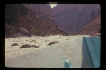 "Wee Yellow" up Vulcan Rapids, approximate gauge 17,400