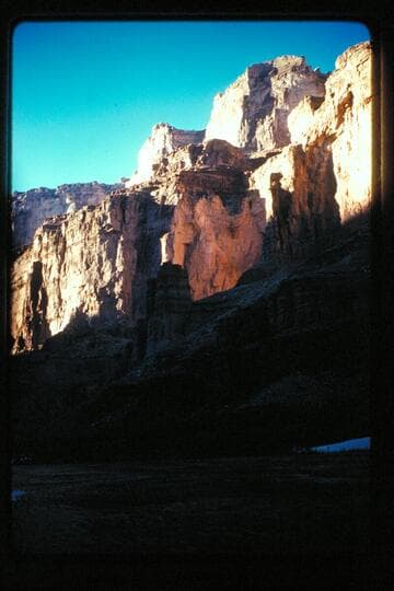 Butte, left bank, approximately Mile 59