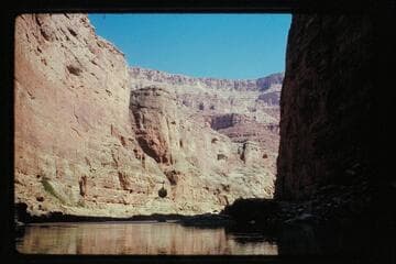 Chopper over river, Mile 38.5