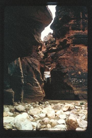 Fall and plunge pool mouth of Tanner Wash; Sheer Wall Rapids