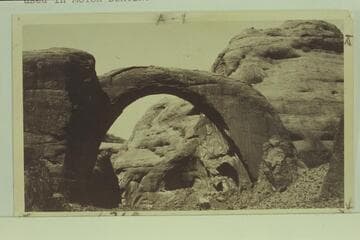 Rainbow Bridge.  The markings on the back of the print suggest that it was used in motor boating