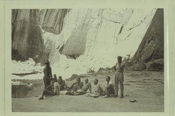 Frost crew resting in Forbidding Canyon