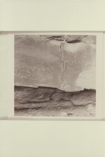 Inscriptions along the trail east of Hole in the Rock crossing.  They are beyond the second dugway