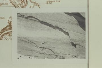 Inscriptions at right bank below Escalante River which are being submerged by Lake Powell