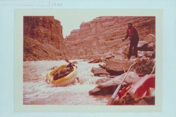 Jorgen Visbak lining Dark Canyon Rapid
