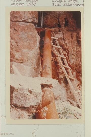 Flood damage; Bright Angel Creek