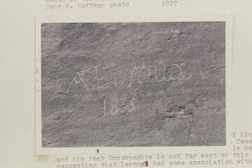 A. Leroux inscription on the Book Cliffs near the mouth of Westwater Creek Canyon
