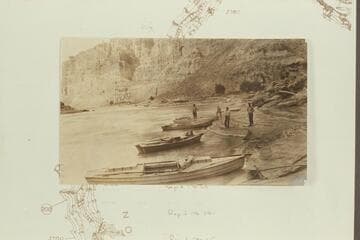 The USGS party under the leadership of Will Chenoweth pulled in at the mouth of Wide Valley, Mile 205.3, Cataract Canyon