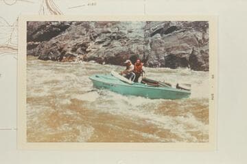 Jack Brennan at lower end of rapid in Cisco Bend