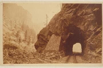 Central Tunnel. Canon of Grand River, Colorado. Denver and Rio Grande Railway
