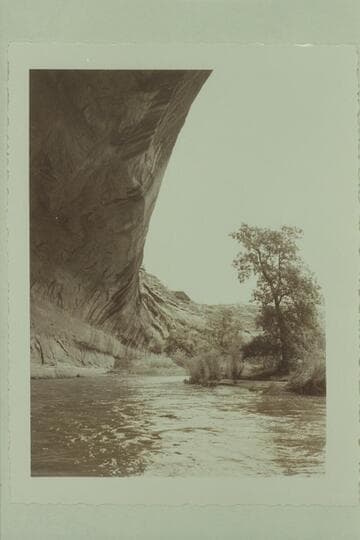 Upstream in the sandstone overhang