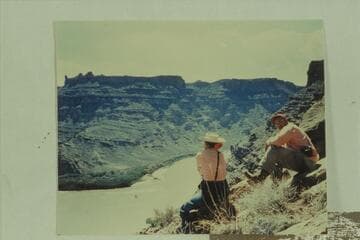 Looking across the Colorado River from the steps on the trail out of Spanish Bottom