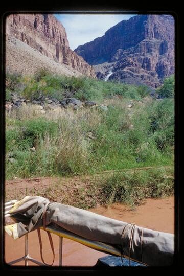 Rock fall above Whitmore Trail