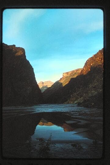 Up river from mouth of Travertine Creek