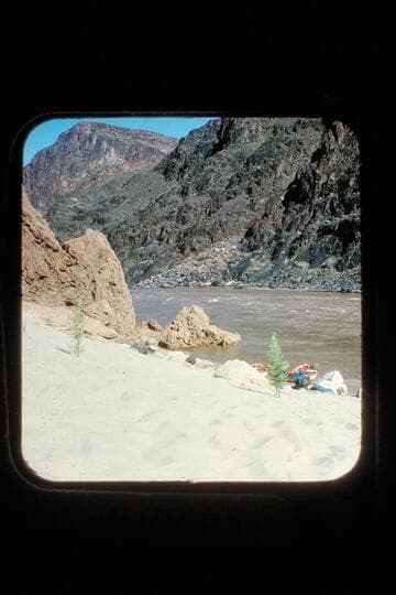 Down river from mouth of Travertine Creek