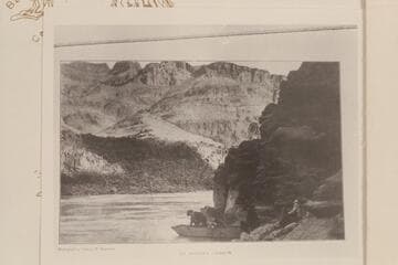 The punt used by W. W. Bass as a ferry before he installed the cables