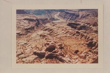 Head of drainage into Spanish Bottom.  The graben named Surprise Valley is upper right.  Spanish Bottom is upper center.  Rapids #1 and #2 are in distance at bend to the right