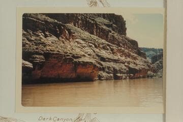 OVerhang a short distance below the D. Julien inscription at Mile 185.75