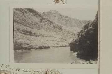 Up from Mile 185.3, Cataract Canyon.  Approximately 20,000 cfs.  Copy of print in Edwards collection