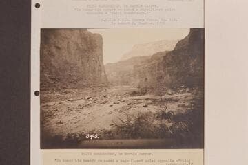 Point Hansbrough photographed from grave of Hansbrough, Marble Canyon
