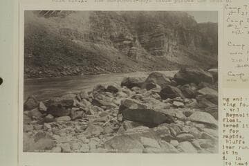 49. Camp 8 at side canyon at Mile 211.8.  Cataract Canyon.  Brown-Stanton party