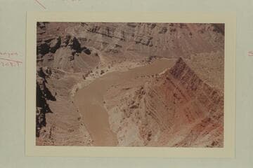 Down Cataract Canyon from about Mile 209.  The canyon at left is Y Canyon.  The canyon at upper left is Cross Canyon at Mile 208.55
