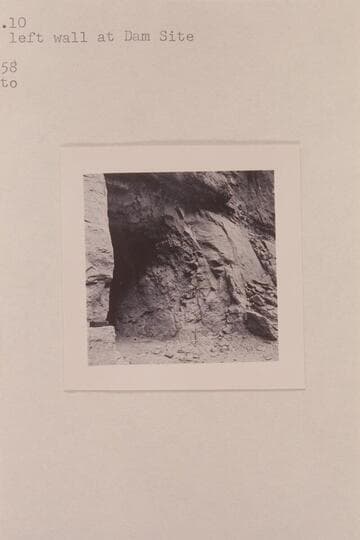 Tunnel into left wall at Dam site, Mile 39 1/2