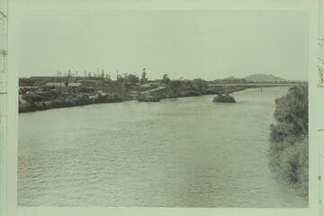 The Colorado River at Yuma.  Downriver from the old railroad bridge
