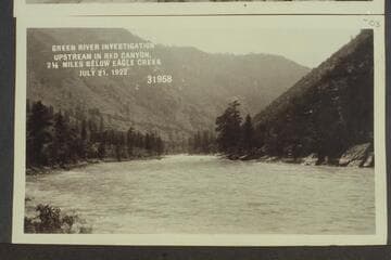 Green River Investigation:  Upstream in Red Canyon, 2 1/2 miles below Eagle Creek