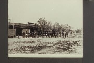 Troops at Fort Mojave.  Captain A. H. Bowman; Lieuts. Hersey and Moriarty; Corporal McGaffin