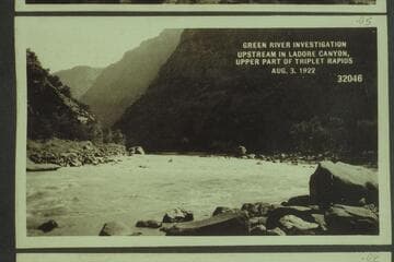 Green River Investigation:  Upstream in Ladore Canyon, Upper Part of Triplet Rapids