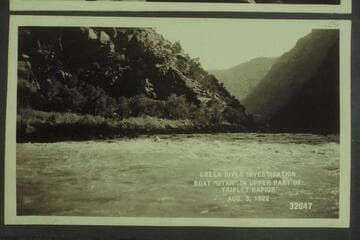 Green River Investigation:  Boat "Utah" in Upper Part of Triplet Rapids