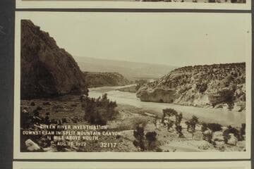 Green River Investigation; downstream in Split Mountain Canyon, 1/4 mile above mouth