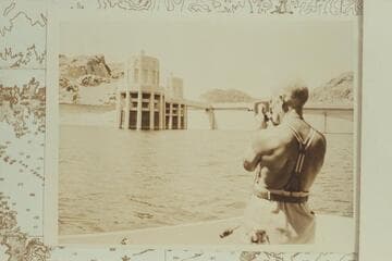 Dock Marston photographs the face of Hoover Dam